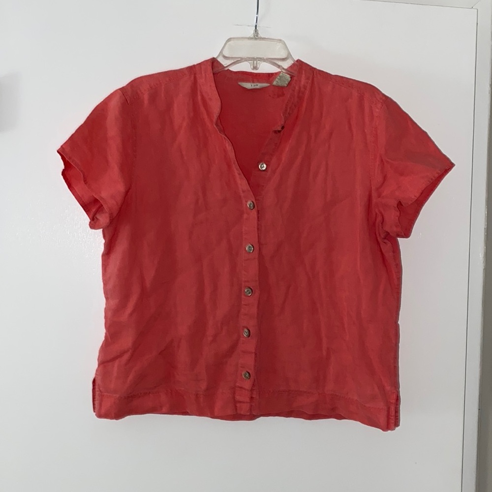 Linen Short Sleeve Button Up